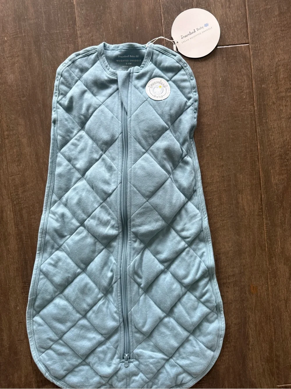 Dreamland Baby NWT Dream Weighted Sleep Swaddle in Ocean Blue Size 0-6 Months